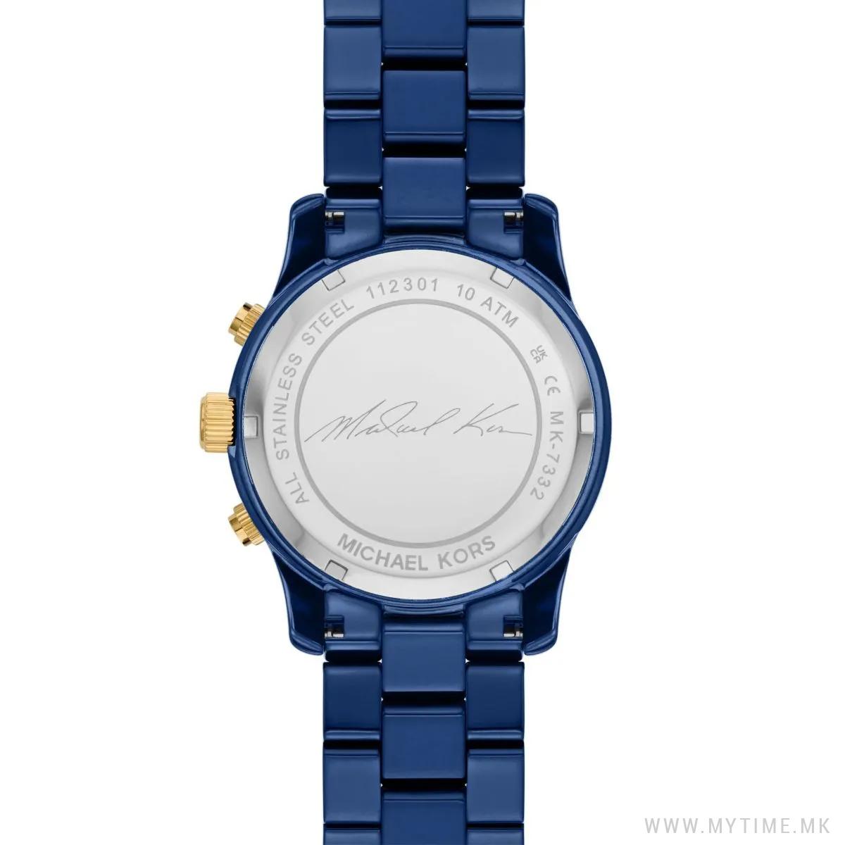  Shop Authentic Michael Kors Runway Analog Blue Dial Blue Steel Strap Watch for Women - MK7332 - Luxxuri