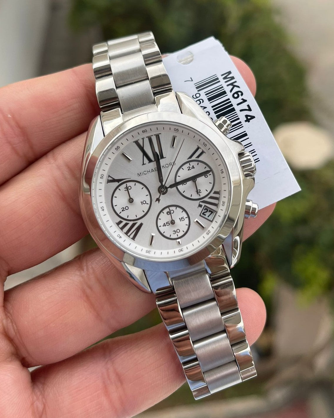  Shop Authentic Michael Kors Bradshaw  Chronograph Silver Dial Silver Steel Strap Watch for Women - MK6174 - Luxxuri