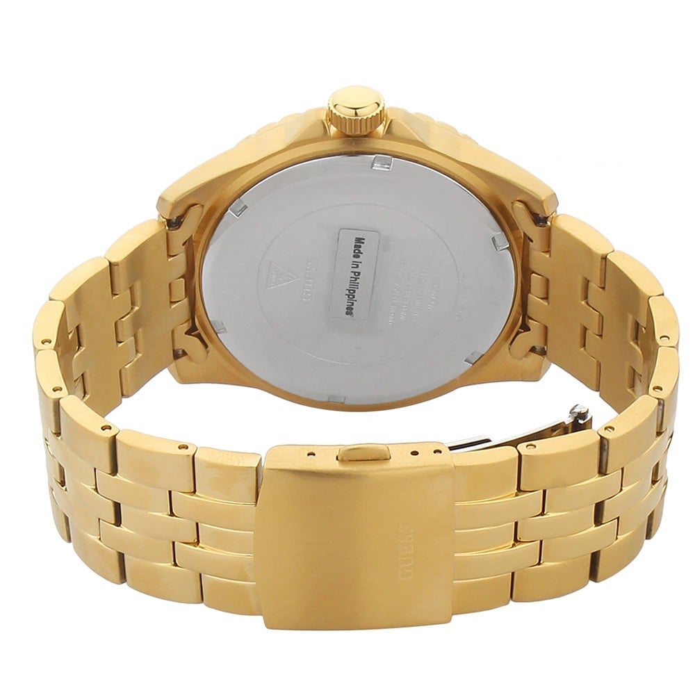  Shop Authentic Guess Odyssey Multifunction Black Dial Gold Steel Strap Watch For Men - W1107G4 - Luxxuri