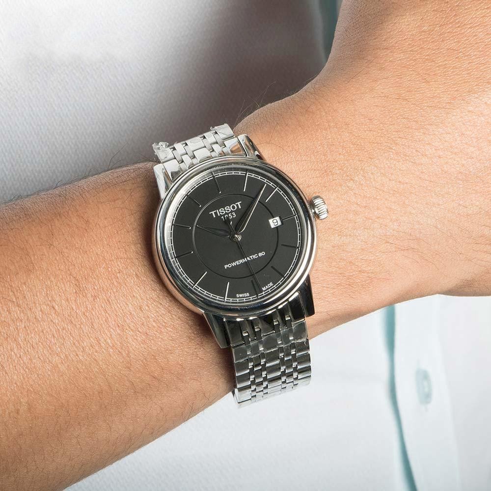  Shop Authentic Tissot Classic Carson Powermatic 80 Black Dial Silver Steel Strap Watch For Men - T085.407.11.051.00 - Luxxuri