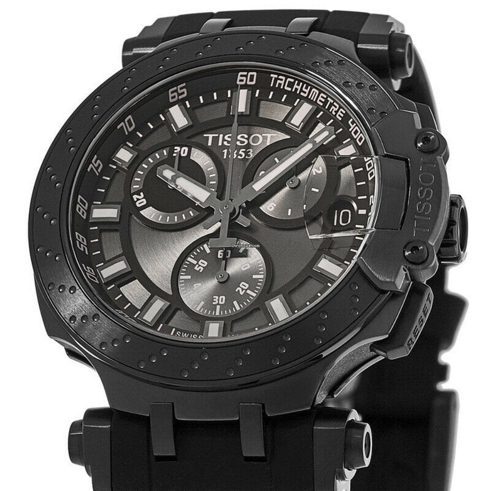  Shop Authentic Tissot T Race Chronograph Anthracite Black Dial Black Silicone Strap Watch For Men - T115.417.37.061.03 - Luxxuri