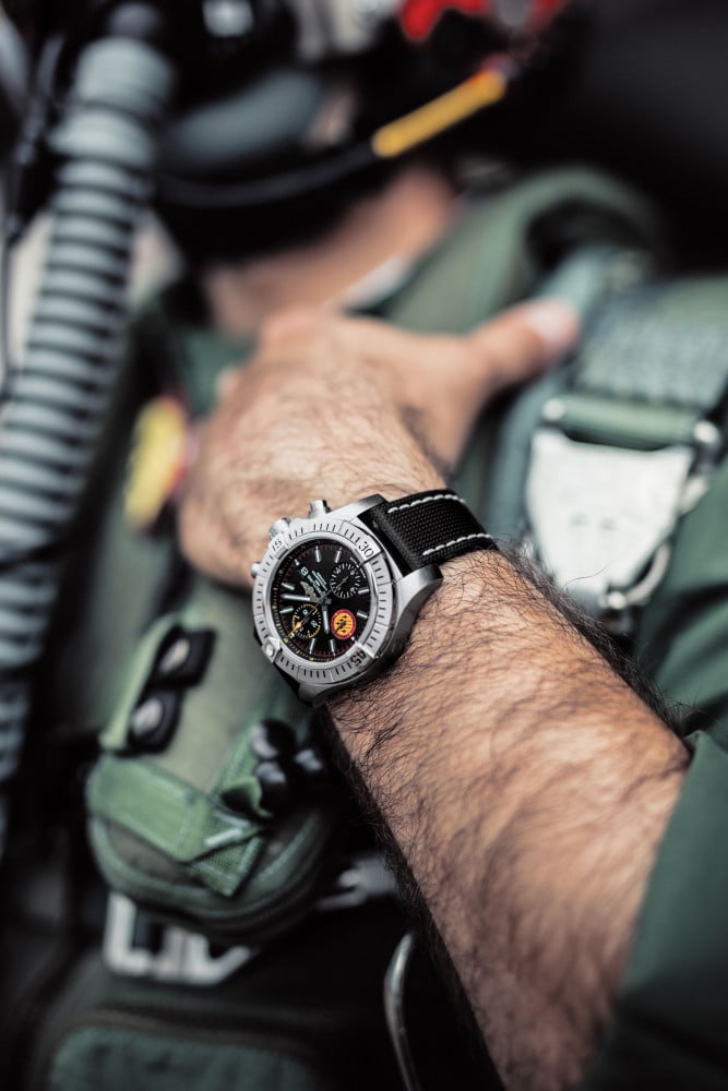  Shop Authentic Breitling Avenger Chronograph 45mm Swiss Air Force Team Black Dial Black Nylon Strap Watch for Men - A133171A1B1X1 - Luxxuri