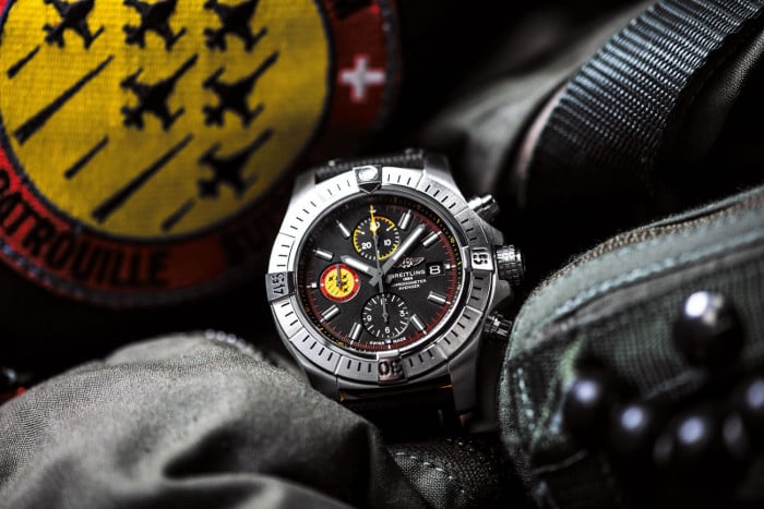  Shop Authentic Breitling Avenger Chronograph 45mm Swiss Air Force Team Black Dial Black Nylon Strap Watch for Men - A133171A1B1X1 - Luxxuri