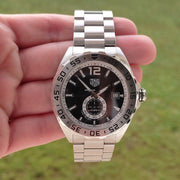  Shop Authentic Tag Heuer Formula 1 Automatic Black Dial Silver Steel Strap Watch for Men - WAZ2012.BA0842 - Luxxuri