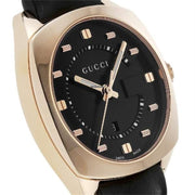  Shop Authentic Gucci GG2570 Quartz Black Dial Black Leather Strap Watch For Women - YA142407 - Luxxuri
