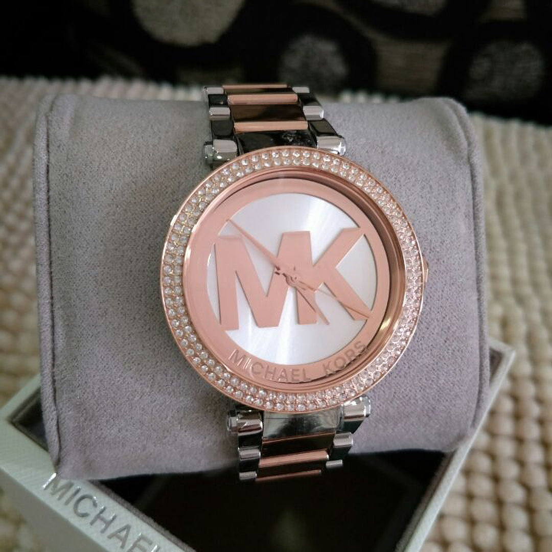  Shop Authentic Michael Kors Parker Gold Dial Two Tone Steel Strap Watch for Women - MK6314 - Luxxuri