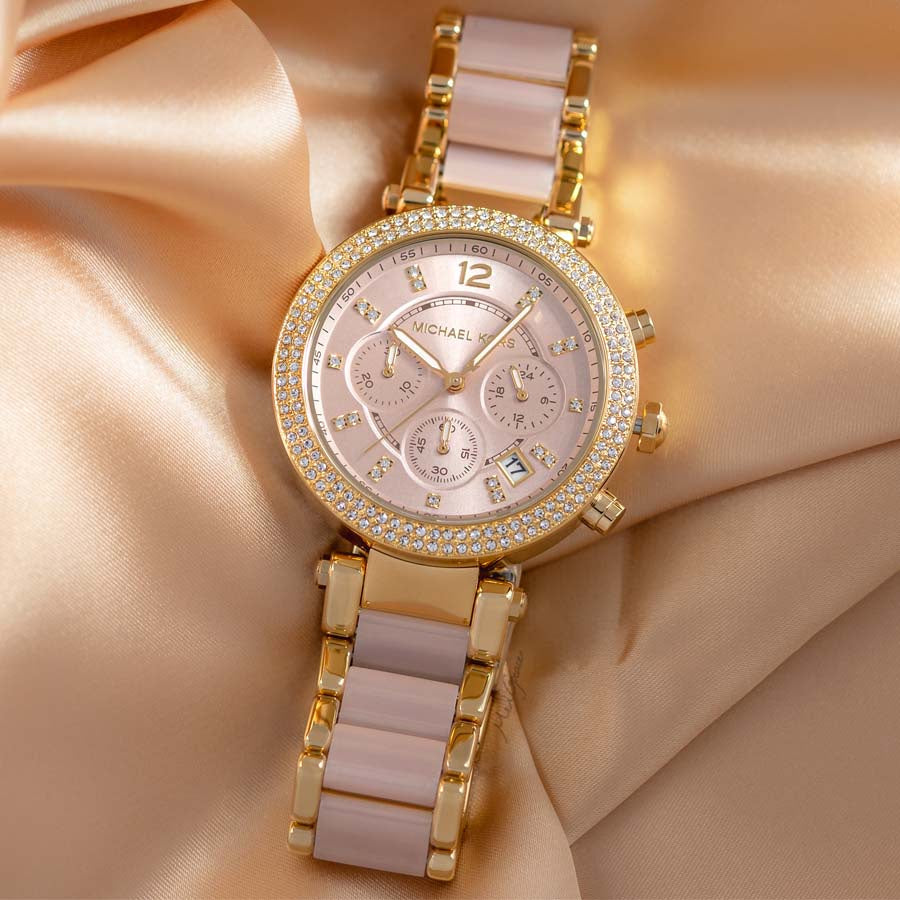  Shop Authentic Michael Kors Parker Gold Dial Two Tone Steel Strap Watch for Women - MK6326 - Luxxuri