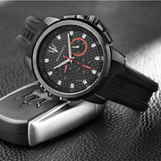  Shop Authentic Maserati SFIDA Chronograph Quartz Stainless Steel Black Dial Watch For Men - R8851123007 - Luxxuri