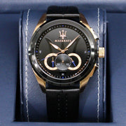  Shop Authentic Maserati Traguardo 45mm Black Dial Watch Black Strap For Men - R8871612025 - Luxxuri