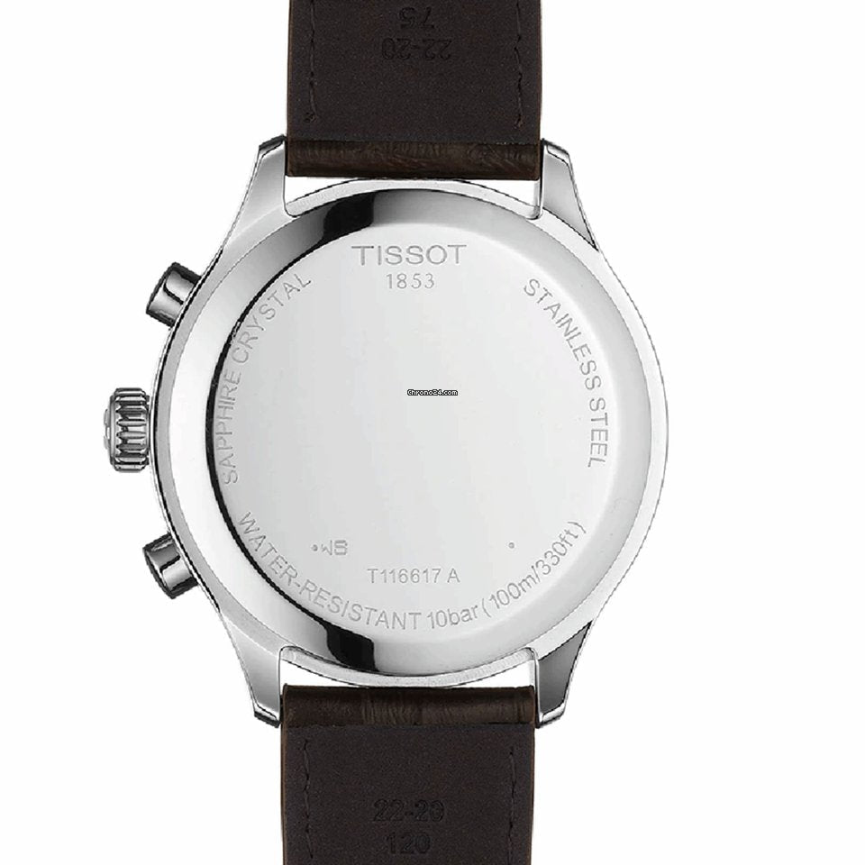  Shop Authentic Tissot T Sport Chrono XL Classic Silver Dial Brown Leather Strap Watch For Men - T116.617.16.037.00 - Luxxuri