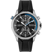  Shop Authentic Hugo Boss Globetrotter Black Dial Black Silicone Strap Watch for Men - 1513820 - Luxxuri