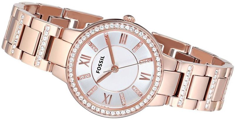  Shop Authentic Fossil Virginia White Dial Rose Gold Steel Strap Watch for Women - ES3284 - Luxxuri
