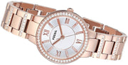  Shop Authentic Fossil Virginia White Dial Rose Gold Steel Strap Watch for Women - ES3284 - Luxxuri