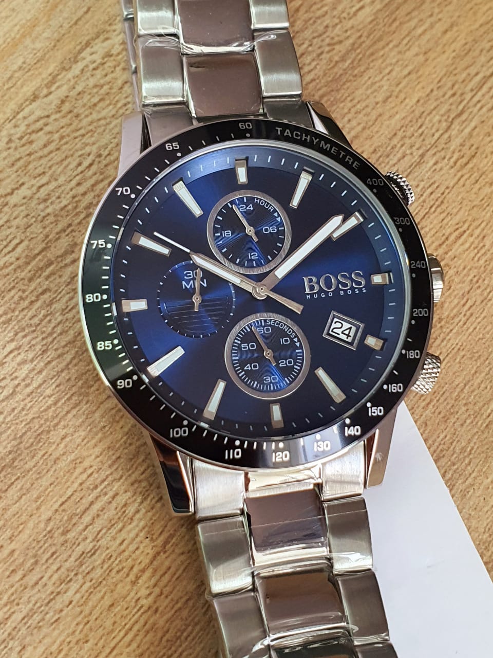 Shop Authentic Hugo Boss Rafale Quartz Blue Dial Silver Steel Strap Watch for Men - 1513510 - Luxxuri