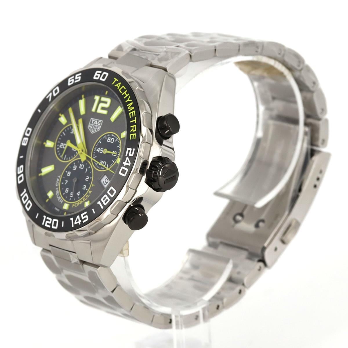  Shop Authentic Tag Heuer Formula 1 Chronograph Grey Dial Silver Steel Strap Watch for Men - CAZ101AG.BA0842 - Luxxuri