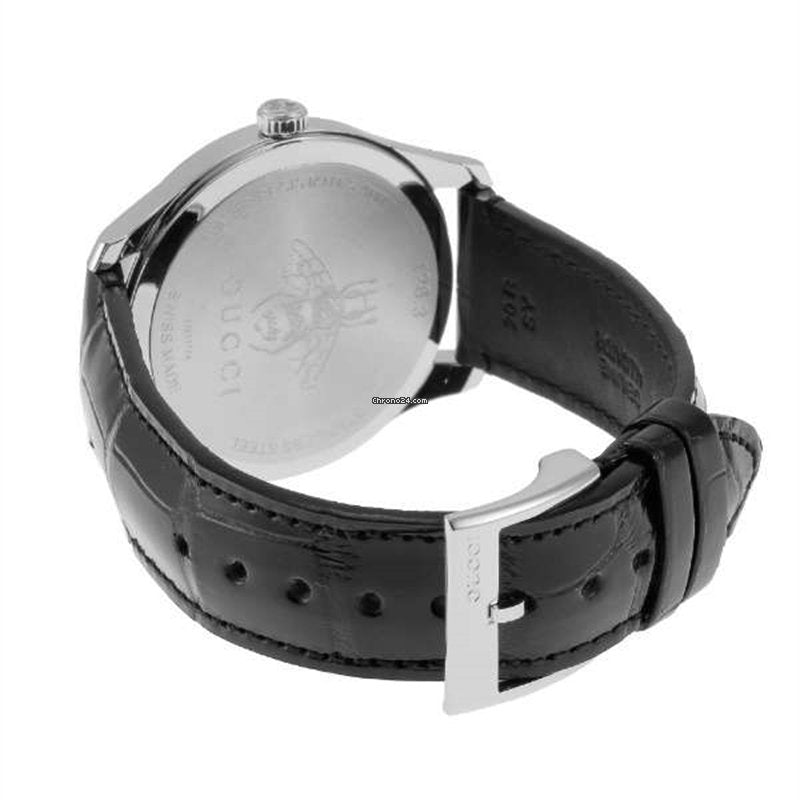  Shop Authentic Gucci G-Timeless Moonphase Black Dial Black Leather Strap Watch For Men - YA126327 - Luxxuri