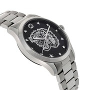  Shop Authentic Gucci G Timeless Diamonds Black Dial Silver Steel Strap Watch For Women - YA1264125 - Luxxuri