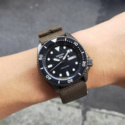 Shop Authentic Seiko 5 Sport Automatic Black Dial Green Nylon Strap Watch For Men - SRPD65K4 - Luxxuri