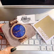  Shop Authentic Michael Kors Darci Blue Dial Rose Gold Steel Strap Watch for Women - MK3728 - Luxxuri