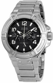  Shop Authentic Guess Rigor Quartz Black Dial Silver Steel Strap Watch For Men - W0218G2 - Luxxuri