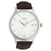  Shop Authentic Tissot T Classic Tradition White Dial Brown Leather Strap Watch For Men - T063.610.16.037.00 - Luxxuri