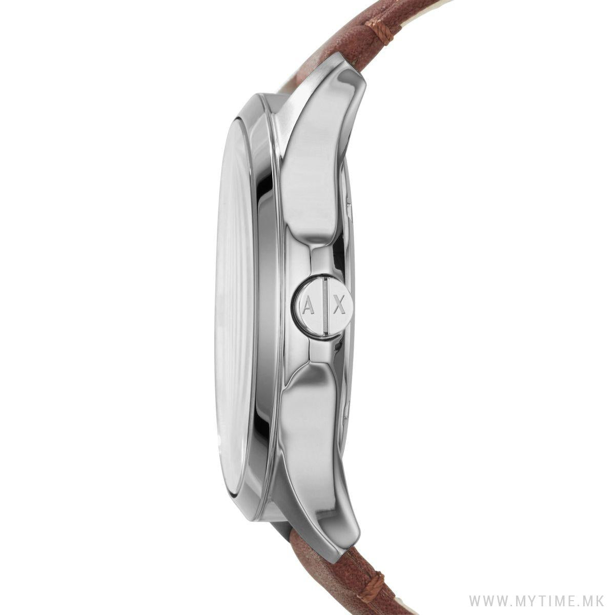  Shop Authentic Armani Exchange Hampton Chronograph Blue Dial Brown Leather Strap Watch For Men - AX2133 - Luxxuri
