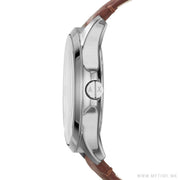  Shop Authentic Armani Exchange Hampton Chronograph Blue Dial Brown Leather Strap Watch For Men - AX2133 - Luxxuri
