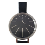  Shop Authentic Calvin Klein Equal Black Dial Black Leather Strap Watch for Women - K3E231C1 - Luxxuri