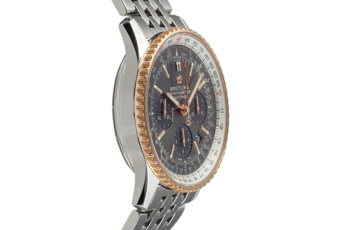  Shop Authentic Breitling Navitimer Automatic 41mm Grey Dial Silver Steel Strap Mens Watch - U17326211M1A1 - Luxxuri