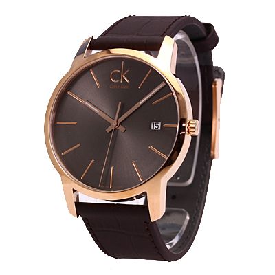  Shop Authentic Calvin Klein City Chronograph Brown Dial Brown Leather Strap Watch for Men - K2G2G6G3 - Luxxuri