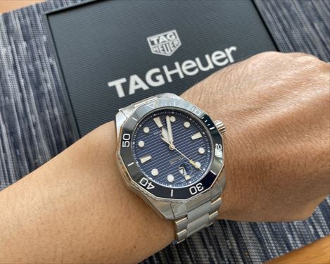  Shop Authentic Tag Heuer Aquaracer Professional 300 Automatic Blue Dial Silver Steel Strap Watch for Men - WBP201B.BA0632 - Luxxuri