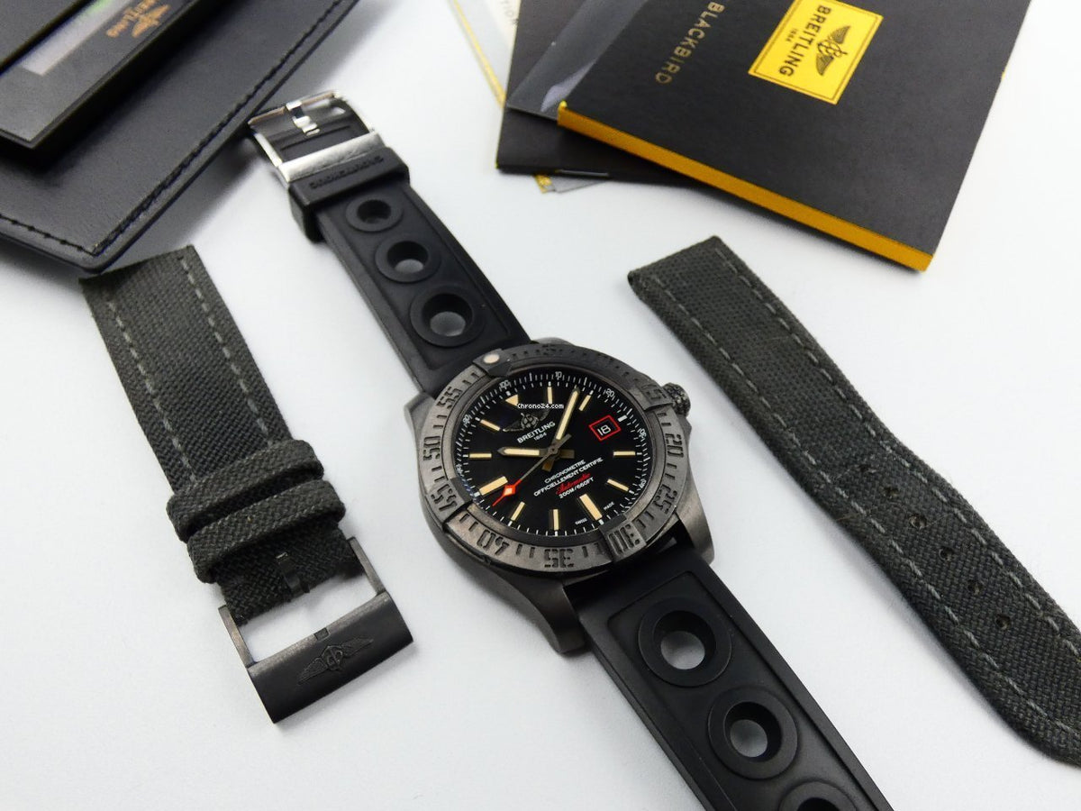  Shop Authentic Breitling Avenger Titanium Blackbird 44mm Automatic Mens Watch - V1731110BD74/109W - Luxxuri