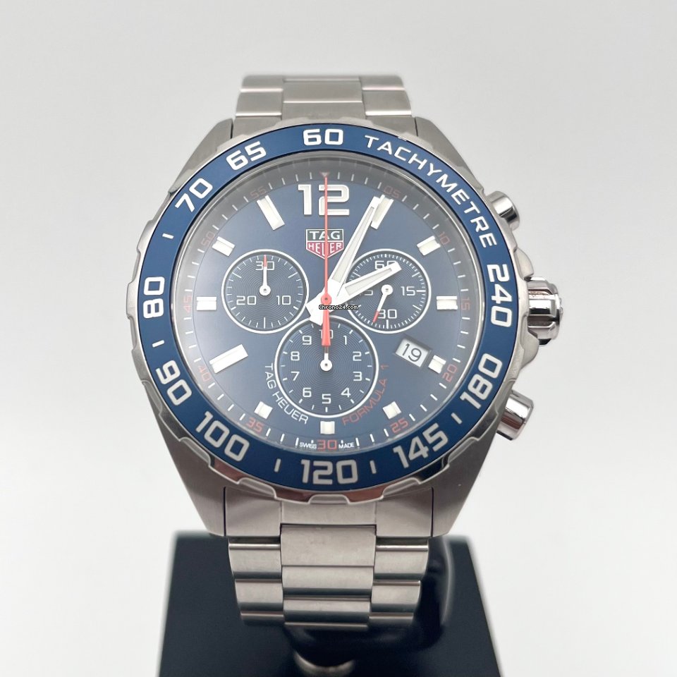  Shop Authentic Tag Heuer Formula 1 Chronograph Blue Dial Silver Steel Strap Watch for Men - CAZ1014.BA0842 - Luxxuri