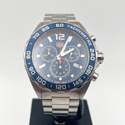  Shop Authentic Tag Heuer Formula 1 Chronograph Blue Dial Silver Steel Strap Watch for Men - CAZ1014.BA0842 - Luxxuri