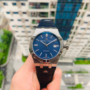  Shop Authentic Maurice Lacroix Aikon Automatic Blue Dial Blue Leather Strap Watch For Men - AI6008-ss001-430-1 - Luxxuri