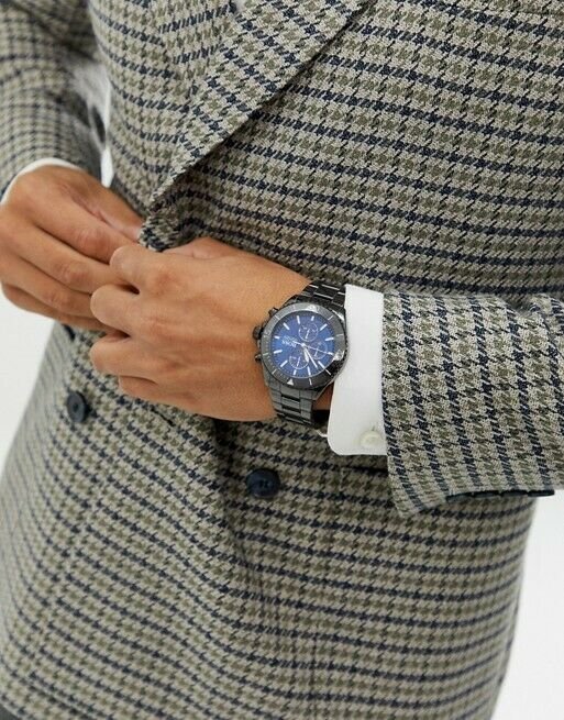  Shop Authentic Hugo Boss Ocean Edition Navy Blue Dial Black Steel Strap Watch for Men - 1513743 - Luxxuri