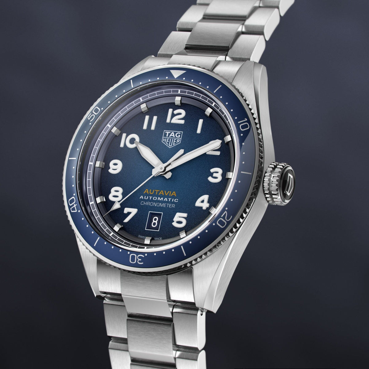  Shop Authentic Tag Heuer Autavia Blue Dial Watch for Men - WBE5116.EB0173 - Luxxuri