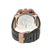  Shop Authentic Diesel BAMF Chronograph Black Dial Black Leather Strap Watch For Men - DZ7346 - Luxxuri