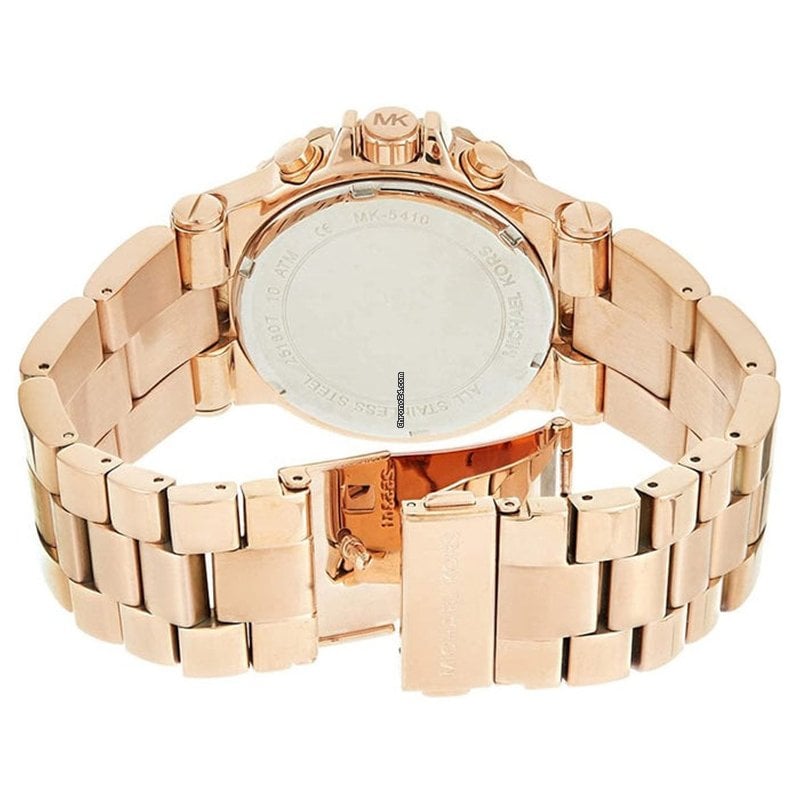  Shop Authentic Michael Kors Bel Aire Blue Dial Rose Gold Steel Strap Watch for Women - MK5410 - Luxxuri