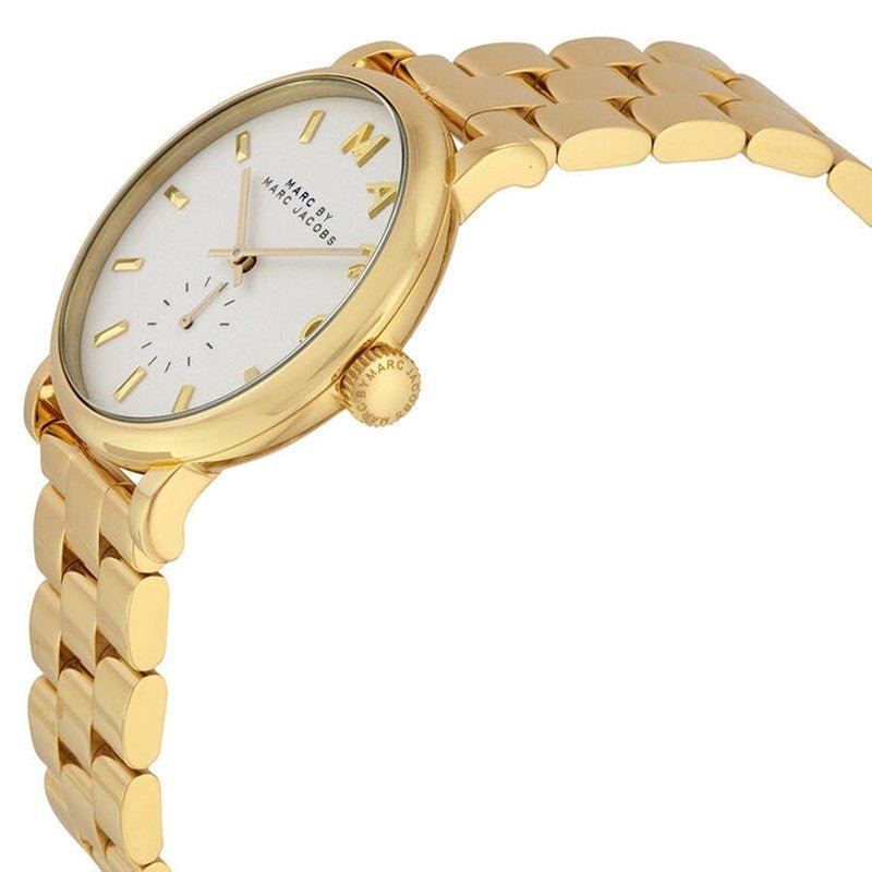  Shop Authentic Marc Jacobs Baker White Dial Gold Steel Strap Watch for Women - MBM3247 - Luxxuri