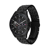  Shop Authentic Tommy Hilfiger Shawn Quartz Black Dial Black Steel Strap Watch for Men - 1791611 - Luxxuri