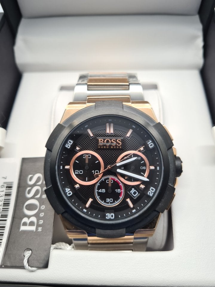  Shop Authentic Hugo Boss Supernova Black Dial Two Tone Steel Strap Watch for Men - 1513358 - Luxxuri