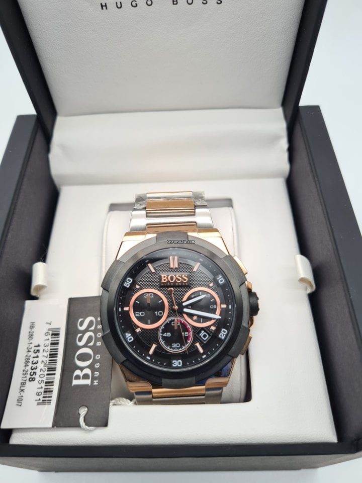  Shop Authentic Hugo Boss Supernova Black Dial Two Tone Steel Strap Watch for Men - 1513358 - Luxxuri