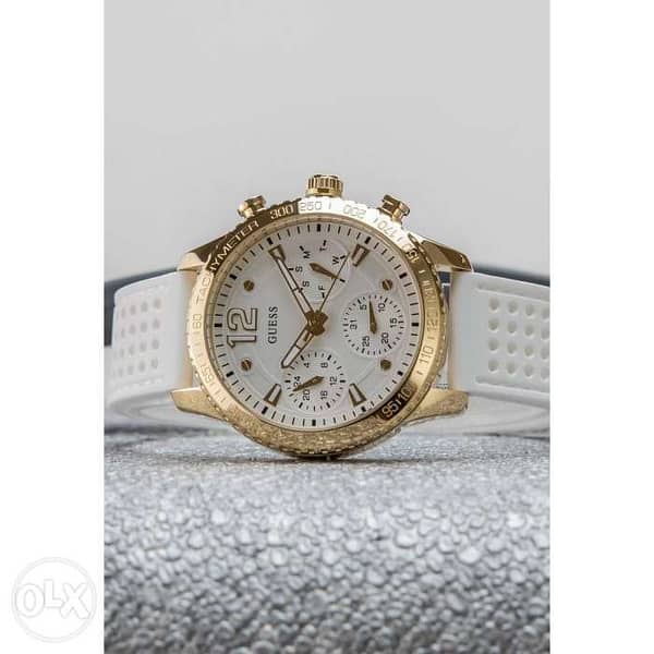  Shop Authentic Guess Marina Multifunction White Dial White Rubber Strap Watch for Women - W1025L5 - Luxxuri