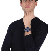  Shop Authentic Fossil FB-03 Chronograph Blue Dial Silver Steel Strap Watch for Men - FS5724 - Luxxuri