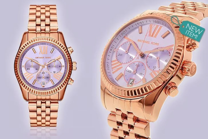  Shop Authentic Michael Kors Lexington Purple Dial Rose Gold Steel Strap Watch For Women - MK6207 - Luxxuri