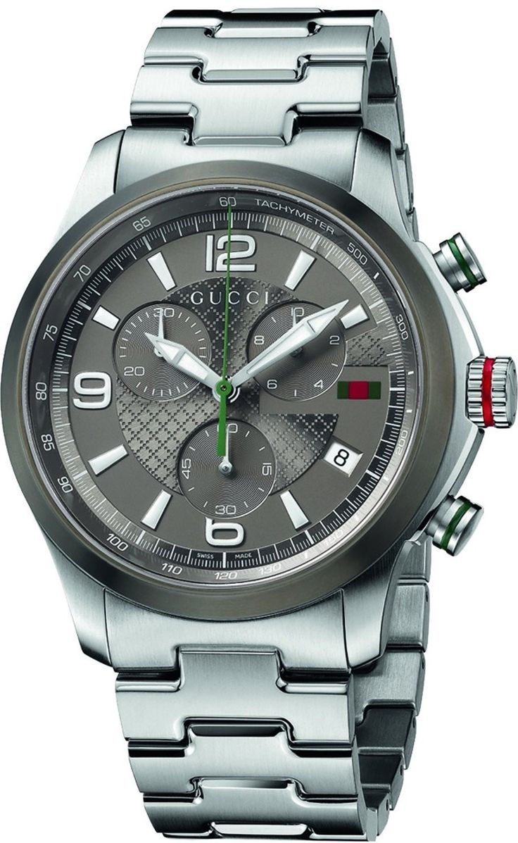 Shop Authentic Gucci G Timeless Chronograph Grey Dial Silver Steel Strap Watch For Men -  YA126238 - Luxxuri