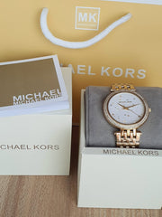 Shop Authentic Michael Kors Darci White Dial Gold Steel Strap Watch for Women - MK3727 - Luxxuri