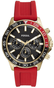  Shop Authentic Fossil Bannon Multifunction Black Dial Red Silicone Strap Watch for Men - BQ2499 - Luxxuri