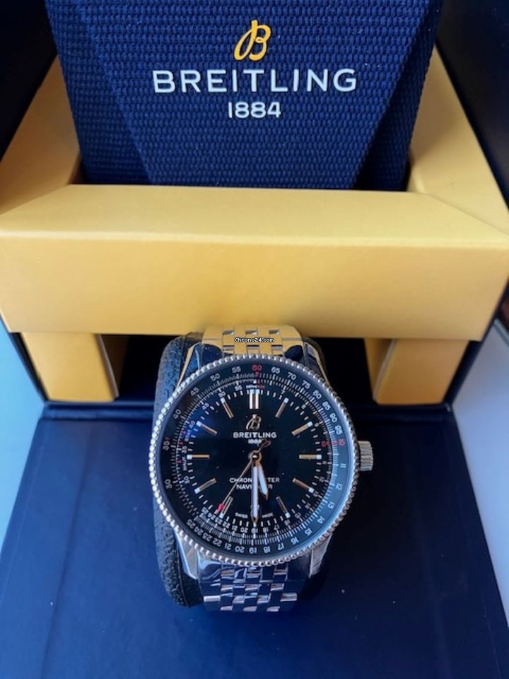  Shop Authentic Breitling Navitimer Automatic 41mm Black Dial Silver Steel Strap Watch for Men - A17326241B1A1 - Luxxuri